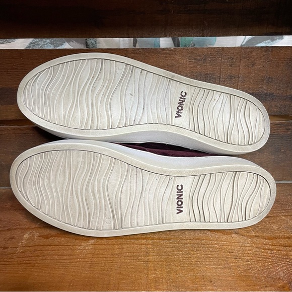 Vionic Midi Slip On Slide Shoes Maroon Size 8.5 - Picture 6 of 7